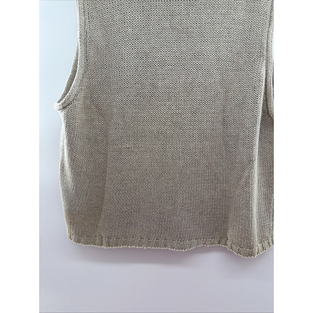 J Crew VTG Textured Sleeveless Sweater womens sz L beach coastal preppy nautical - Picture 7 of 8
